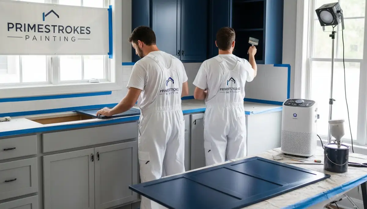 Professional cabinet painting in San Francisco, CA kitchen by expert house painters