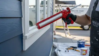 Professional caulking and sealing on home exterior in San Francisco, CA to prevent water damage