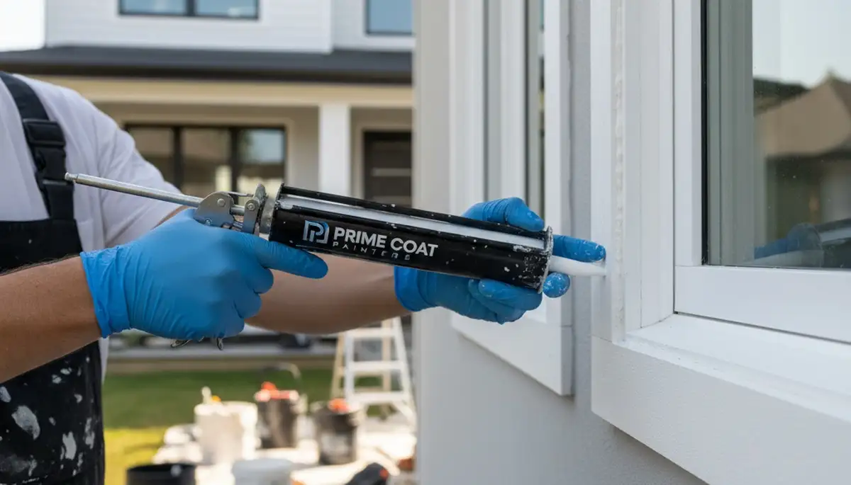 Professional caulking and sealing on San Francisco home exterior to protect against moisture and coastal air