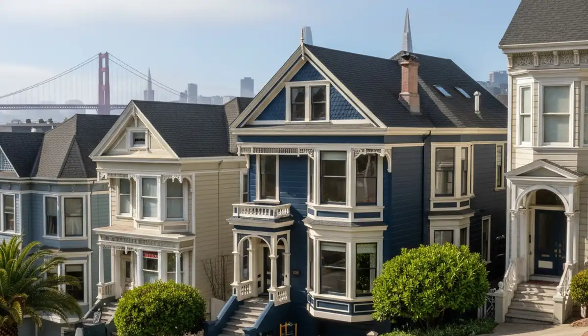 Freshly painted San Francisco home exterior with smooth, weather-resistant finish by local painting experts