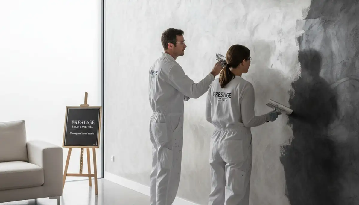 Professional faux painting for Victorian home interior in San Francisco, CA by expert decorative painters