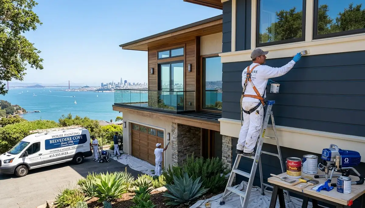 Professional house painter in San Francisco CA providing expert exterior and interior painting services