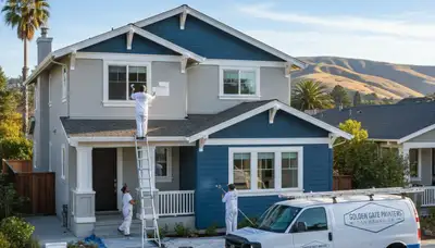 Professional house painters in San Francisco, CA providing exterior painting services