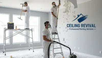 Professional popcorn ceiling removal in San Francisco, CA home by expert painting contractors