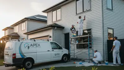 Professional siding painting on Victorian home in San Francisco, CA by expert house painters