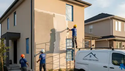 Professional stucco repair on San Francisco home exterior by expert house painters, CA restoration service