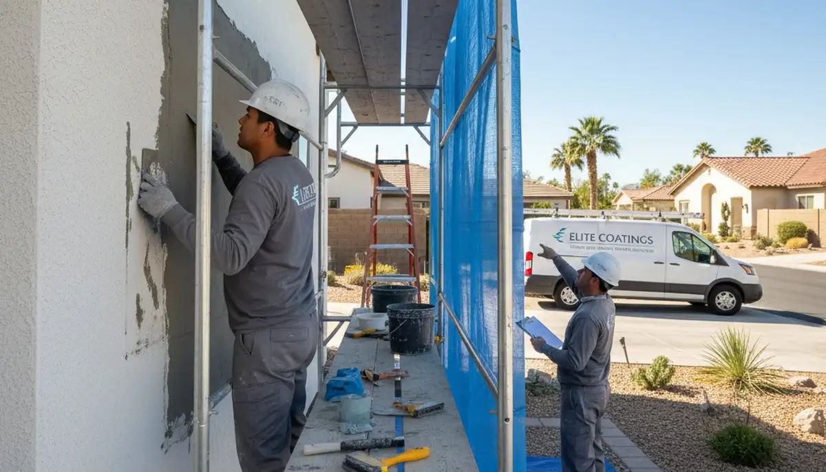 Professional stucco repair on San Francisco CA home exterior by expert house painters