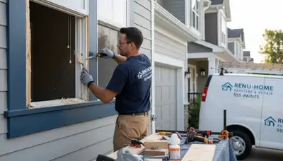 Professional wood rot repair on coastal home exterior in San Francisco, CA by expert painters